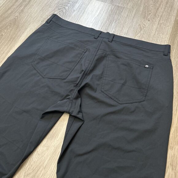 Travis Matthew Open to Close Mens 38x31 Tech Chino Black Performance Golf Pants - Picture 9 of 9